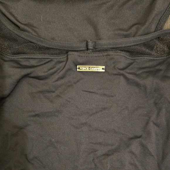 Vince Camuto Mesh Cutout Swimsuit Size 12 Black - Picture 6 of 8